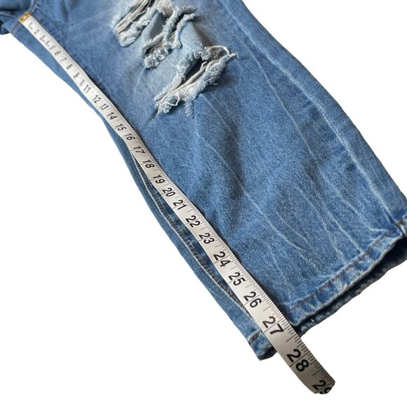 Indigo Poppy Maternity Jeans Distressed Medium Wash NWT Size M (6-8) - Picture 11 of 12